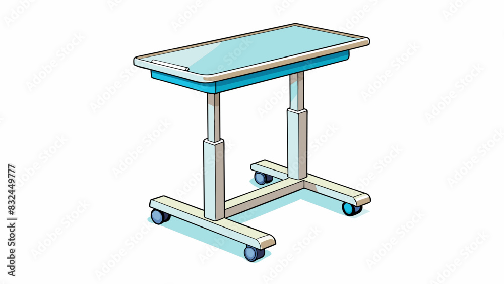 Aufkleber The desk was a compact and functional work station. It had a collapsible top that could be closed when not in use making it ideal for small spaces.. Cartoon Vector.