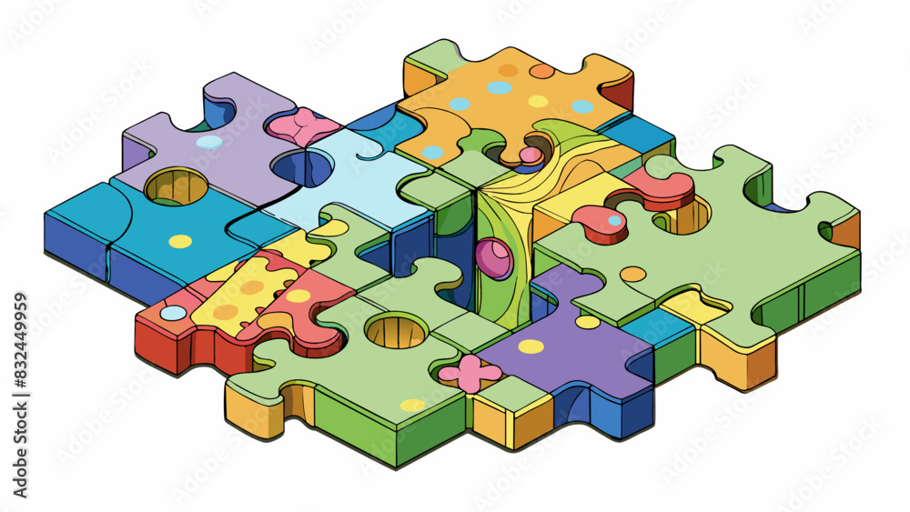 Fototapete The final challenge was a puzzle made up of various shapes and patterns each one more confusing and intricate than the last. It seemed impossible to. Cartoon Vector.