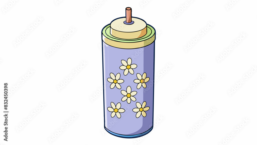 Aufkleber The item is a tall cylindrical container with a smooth plastic surface and a screwon lid. It is filled with a thick white substance that has a sweet. Cartoon Vector.
