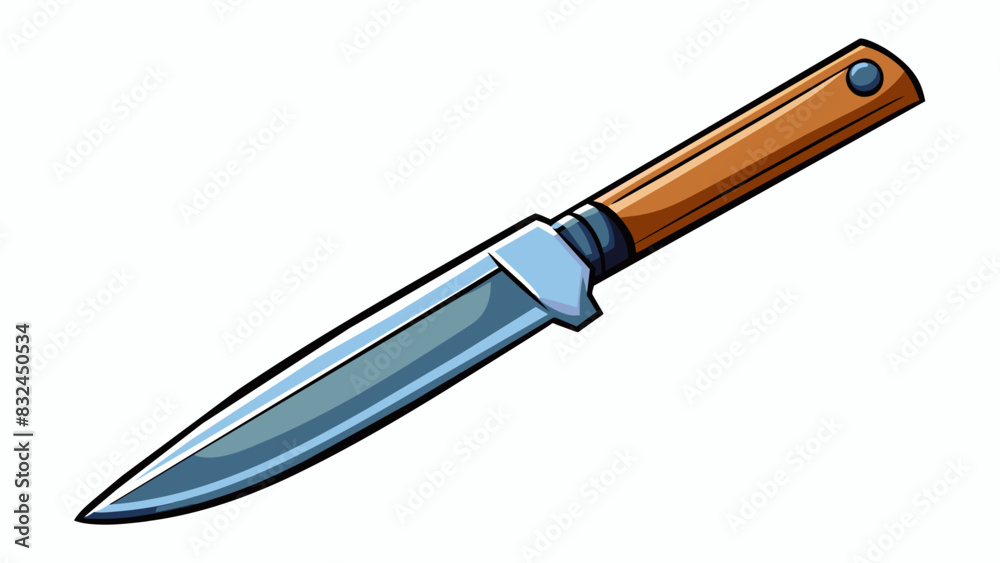 Fototapete The main feature of this object is its sharp edges perfect for precision ting. Its body is made of shiny metal and the handle is made of sy black. Cartoon Vector.