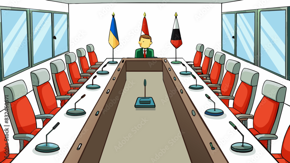 Aufkleber the meeting room is surrounded by floortoceiling windows offering a stunning view of the city below.