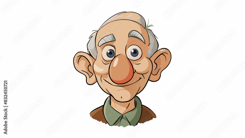Poster the old mans nose was large and bulbous with deep creases and age spots covering its surface. the no