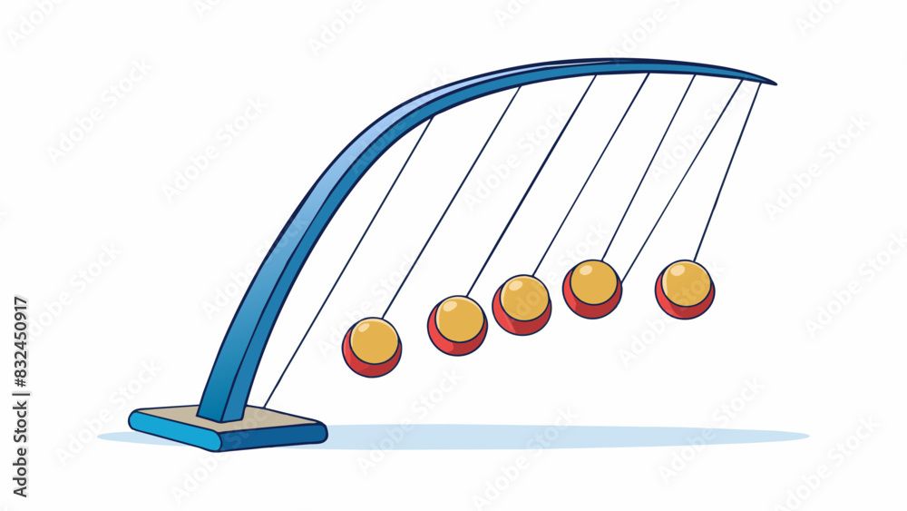 Aufkleber The pendulum swung back and forth with lightning speed only pausing briefly at the top of each arc before rapidly changing directions.. Cartoon Vector.