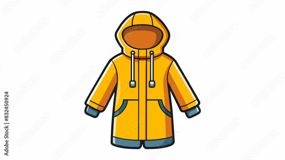 Poster the perfect raincoat for a stormy day is made of waterproof material with a detachable hood and adju