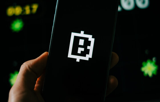 Blum Crypto telegram bot logo on mobile phone screen. Dusseldorf, Germany. May 29, 2024
