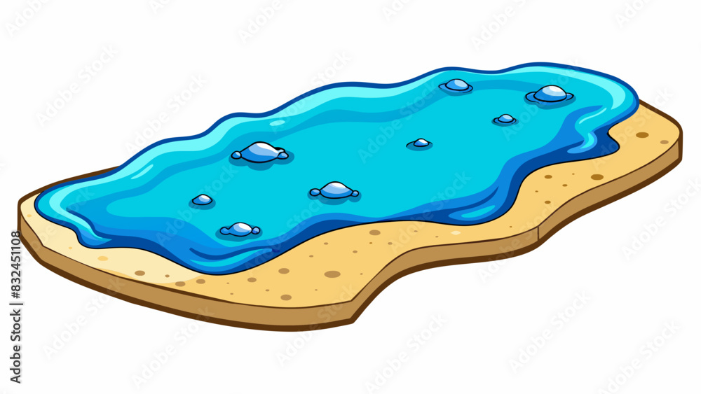 Poster the shimmering blue water sparkled in the warm sunlight small waves lapping against the smooth sandy