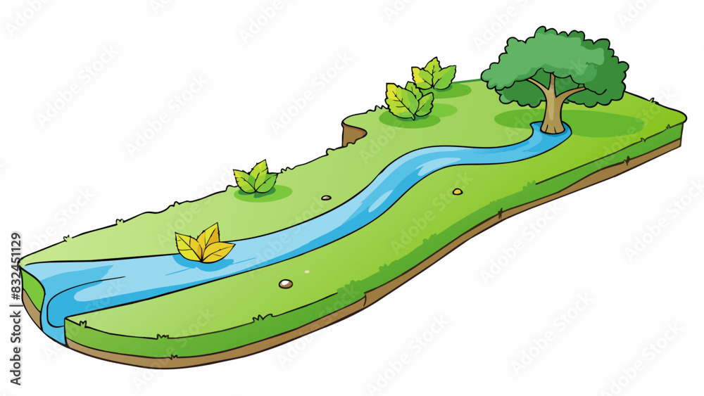 Poster the slowmoving river flowed lazily its water ly making a ripple against the riverbank. it seemed to 