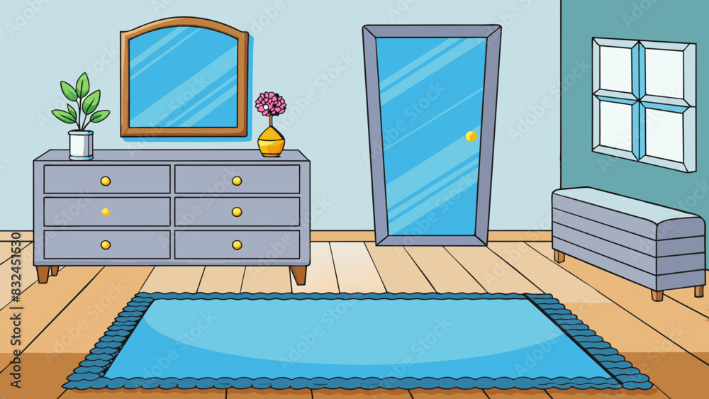 Poster the walls of the bedroom were painted a calming shade of light blue creating a peaceful atmosphere. 