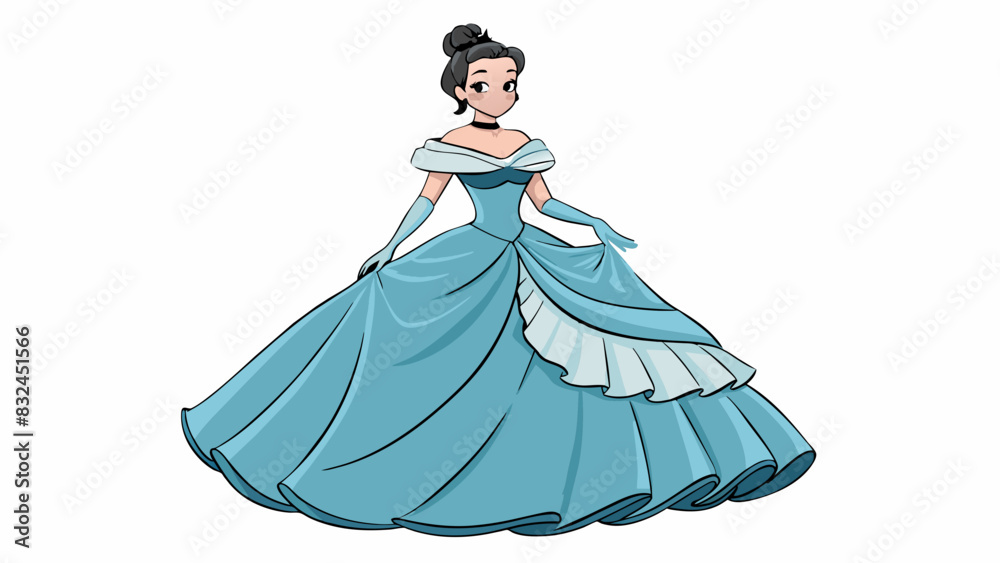 Aufkleber the young debutante twirled in her flowing tory gown the layers of silk and lace creating a timeless