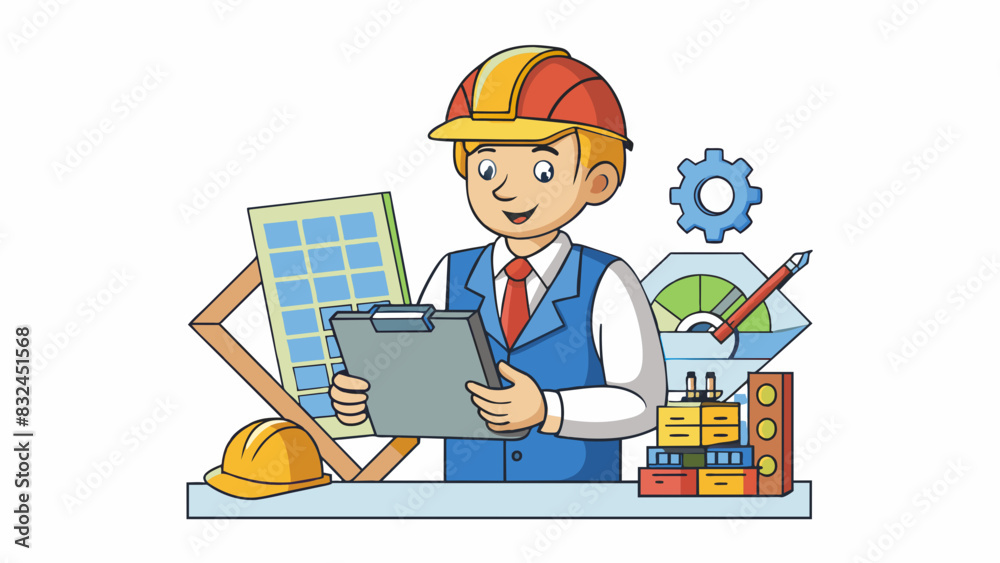 Poster The work of an engineer involves a great deal of problemsolving and critical thinking. They use their knowledge of science and math to analyze complex. Cartoon Vector.