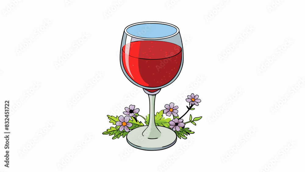 Poster This wine was a beautiful shade of ruby red with a subtle transparency that hinted at its lightbodied nature. Its aroma was delicate with hints of. Cartoon Vector.