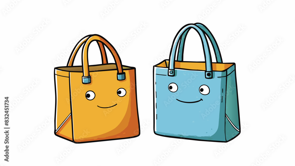 Poster two bags that are both labeled as tote bags but one is made from canvas and has sy reinforced handle