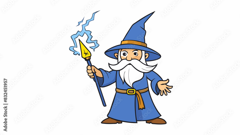 Poster with a single flick of his wrist the powerful wizard conjured up a violent storm crackling with elec