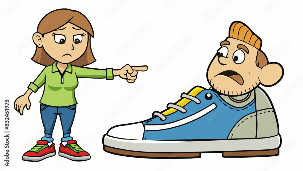 Poster with a snide comment he pointed at her wornout sneakers mocking the peeling soles and frayed laces..