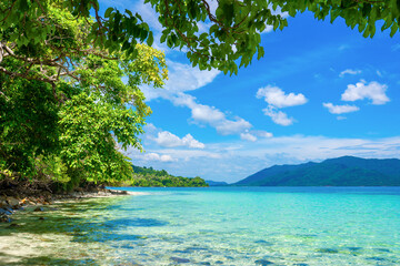 tropical island in the sea