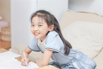 Fototapeta premium Asian girl living alone