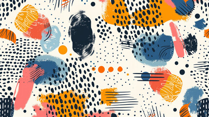 Big collection of memphis seamless vector patterns. Fashion design 80-90s