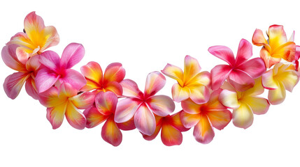Naklejka premium Hawaii garland of frangipani flowers 
