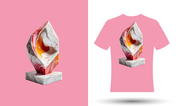 t shirt design with stone trofi logo