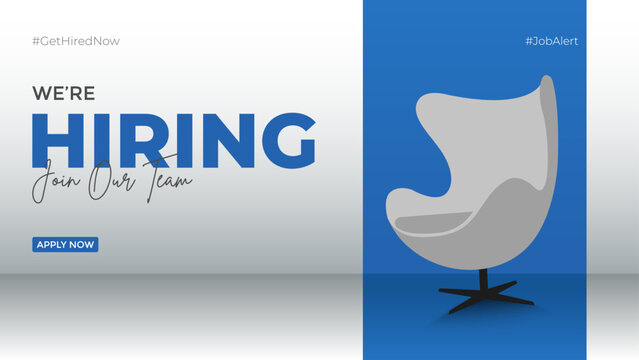 We are hiring job candidate post and flyer template. Join our team and hiring concept. Open vacancy and hiring creative ads and poster vector illustration