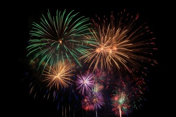 abstract colorful fireworks