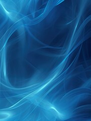 Abstract Blue Flowing Wave Background.