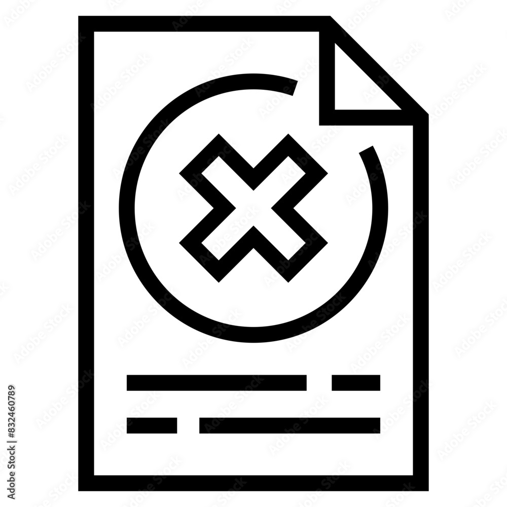 Canvas Prints Bad Document Icon