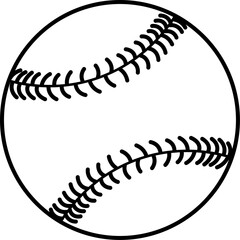 Baseball vector outline illustration