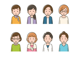 女性の人物アイコン