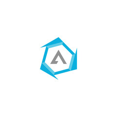 Letter A professional logo icon for tech business