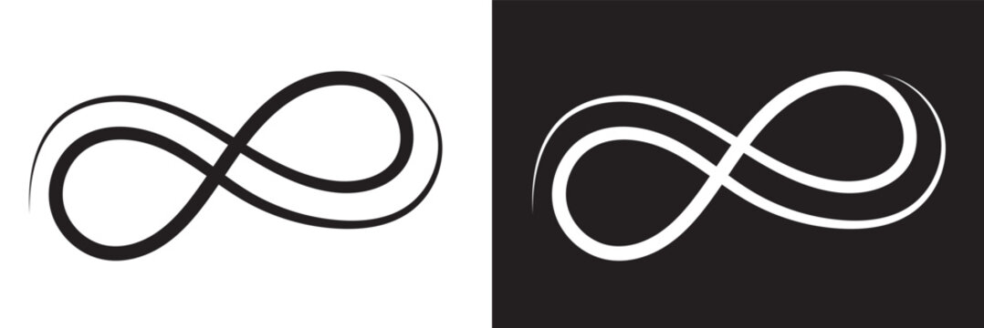 Hand drawn infinite symbols