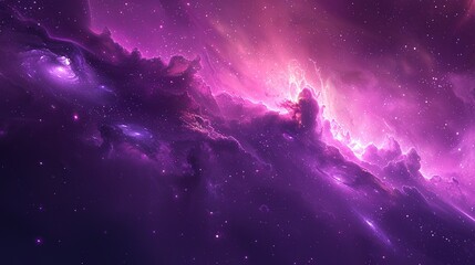 purple background featuring an abstract galaxy with stars