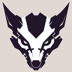 animal robot logo illustration