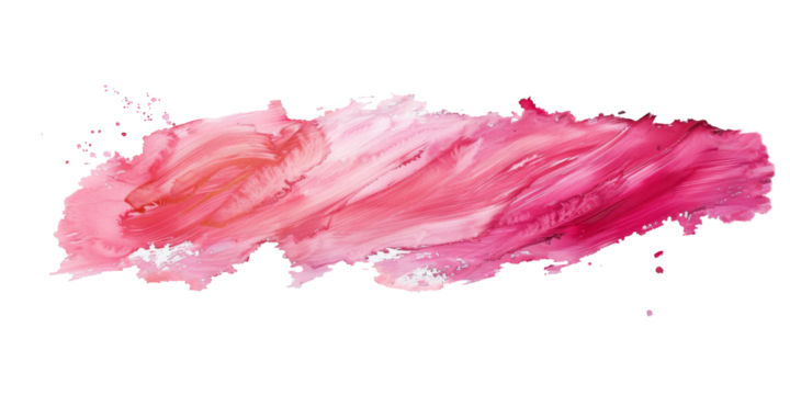 Pink ink smudge on white background or PNG