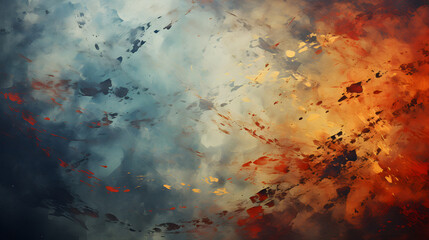 Fototapeta premium Abstract colorful grunge background with textured oil or acrylic brush strokes