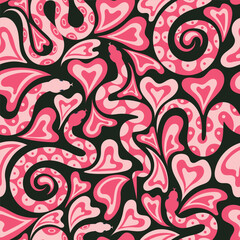  snake seamless pattern in beautiful vector