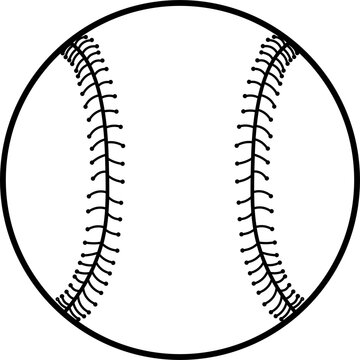 recommend clip art: Softball vector outline illustration
