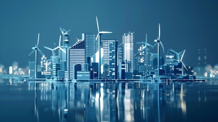 Obraz premium illustration Model AIoptimized energy management and smart grid control systems