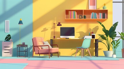 illustration 3D Model AIpowered virtual assistants for smart home automation and control