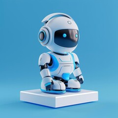 Naklejka premium illustration 3D Model AIpowered virtual assistants for smart home automation and control