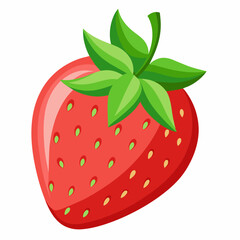 Obraz premium vector illustration of strawberry