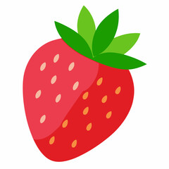 Obraz premium vector illustration of strawberry