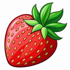 Obraz premium vector illustration of strawberry