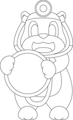 Hamster Doctor Stethoscope Animal Vector Graphic Art Illustration