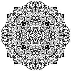 Black splendid mandara pattern
