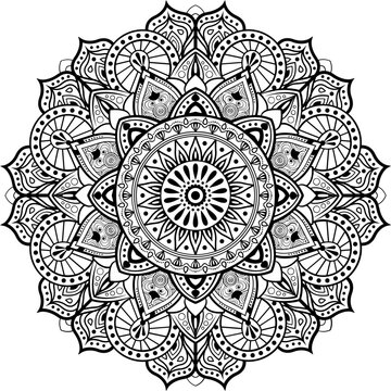 Black splendid mandara pattern