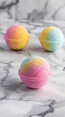 DIY beauty tutorial on creating a rainbow bath bomb, using natural dyes to bring vibrant colors to relaxation routines