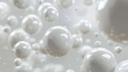 white 3D background featuring floating