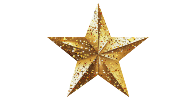 Glitter yellow star 