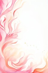 Elegant watercolor floral illustration with pink and orange hues, suitable for backgrounds, invitations, and artistic projects.